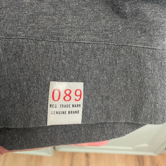 VTG Structure Mens Quarter Zip Pullover size XL Heavy Cotton Charcoal Gray - Picture 3 of 4